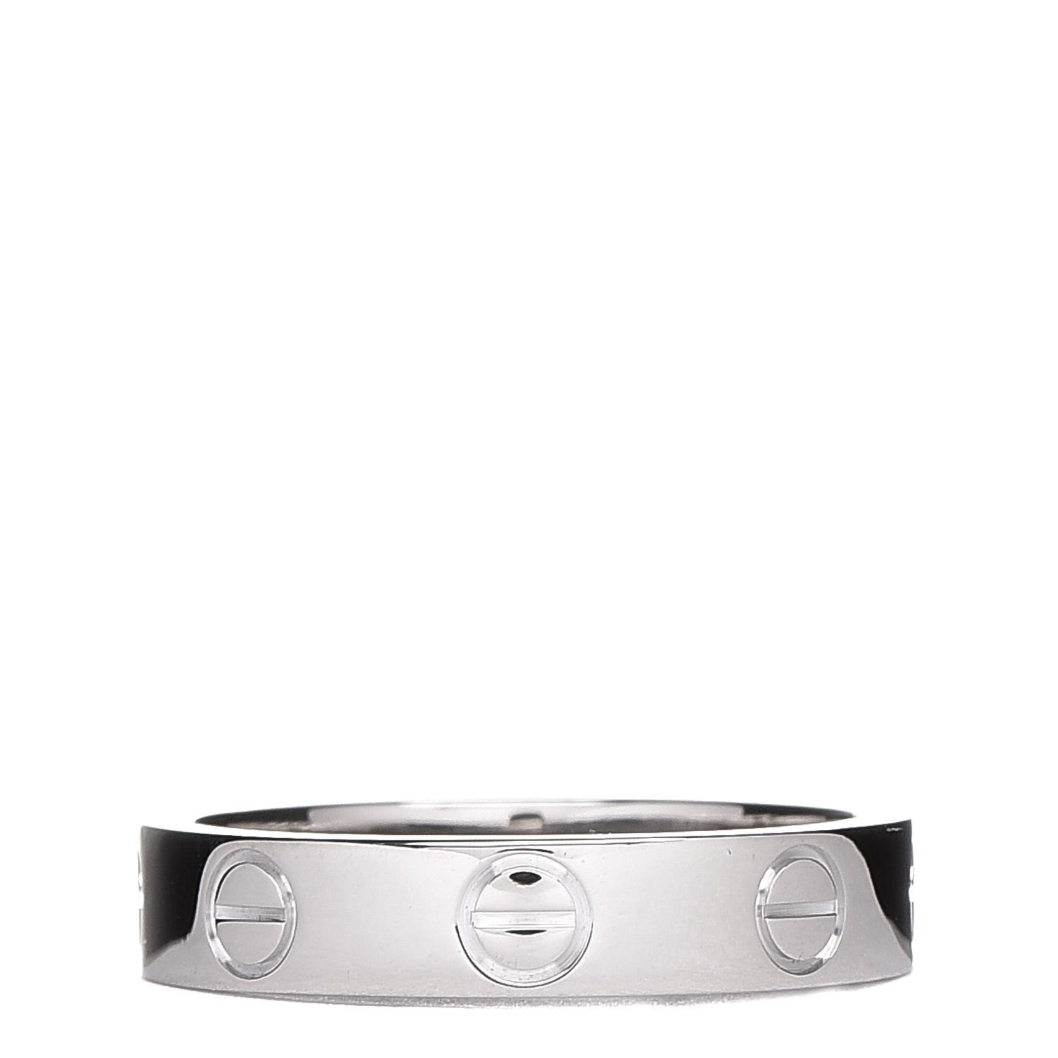 Cartier 18K White Gold 3.5mm LOVE Wedding Band Ring 47 4 3 of 5