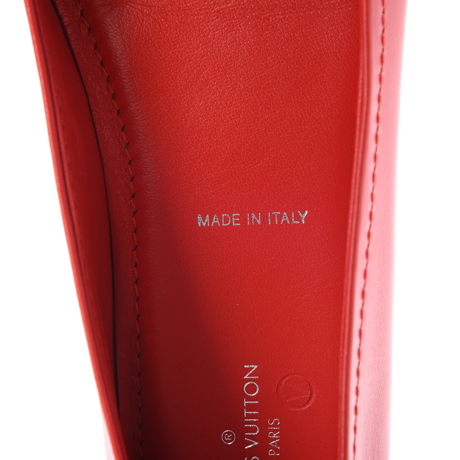 Louis Vuitton Calfskin Oxford Ballerina Flats 37.5 Rouge 8 of 9