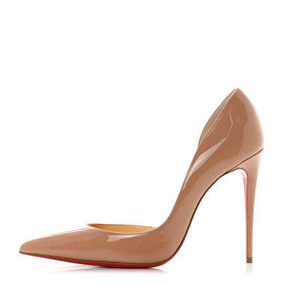 Christian Louboutin Patent Iriza 100 Pumps 38 Nude 1 of 8