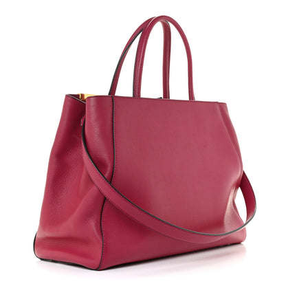 Fendi Vitello Elite Flamingo Regular 2Jours Tote Amarena 2 of 14