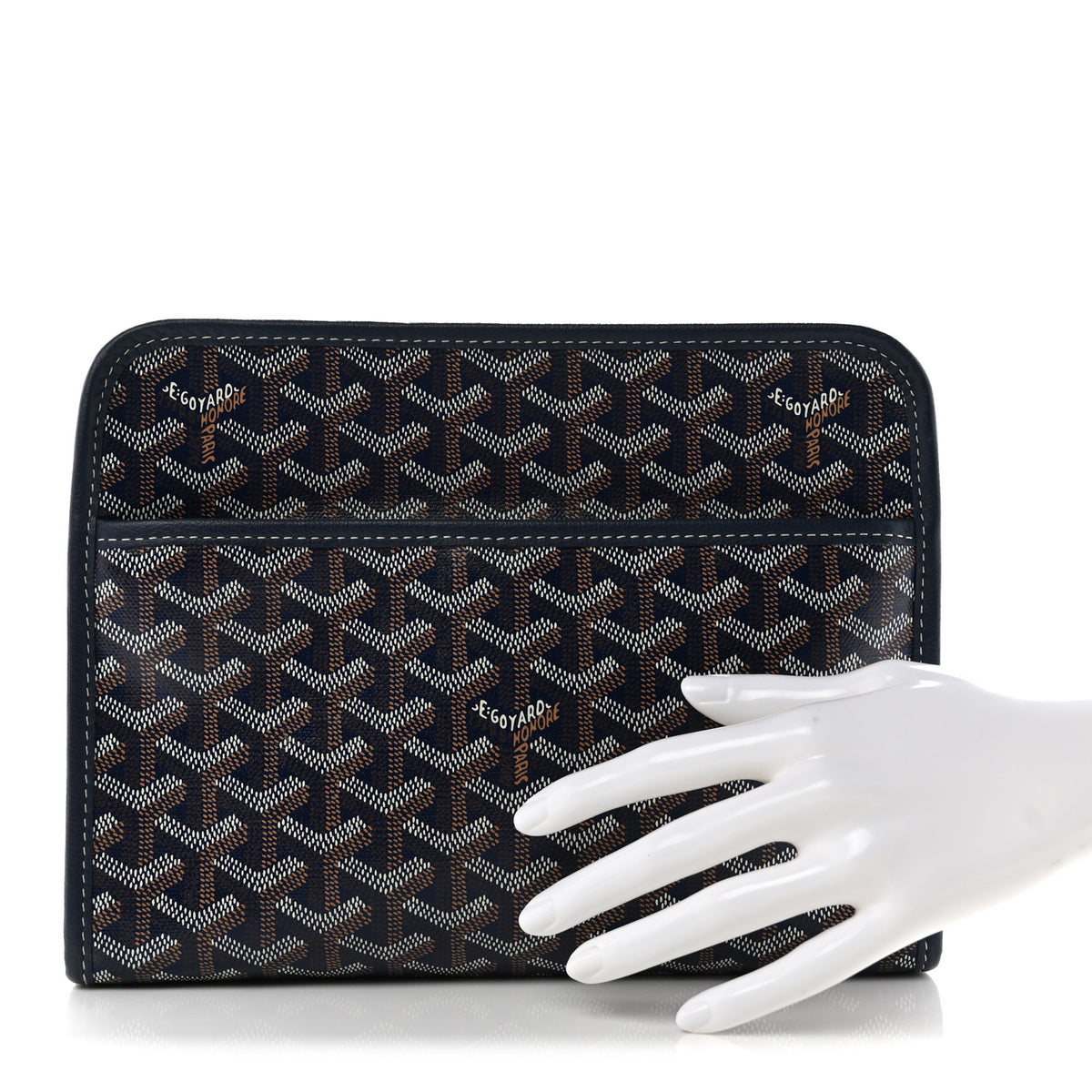Goyard Goyardine Jouvence Toiletry Pouch MM Blue 2 of 7