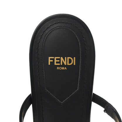 Fendi Calfskin Fendi First 95mm Slide Sandals 38.5 Black 8 of 12