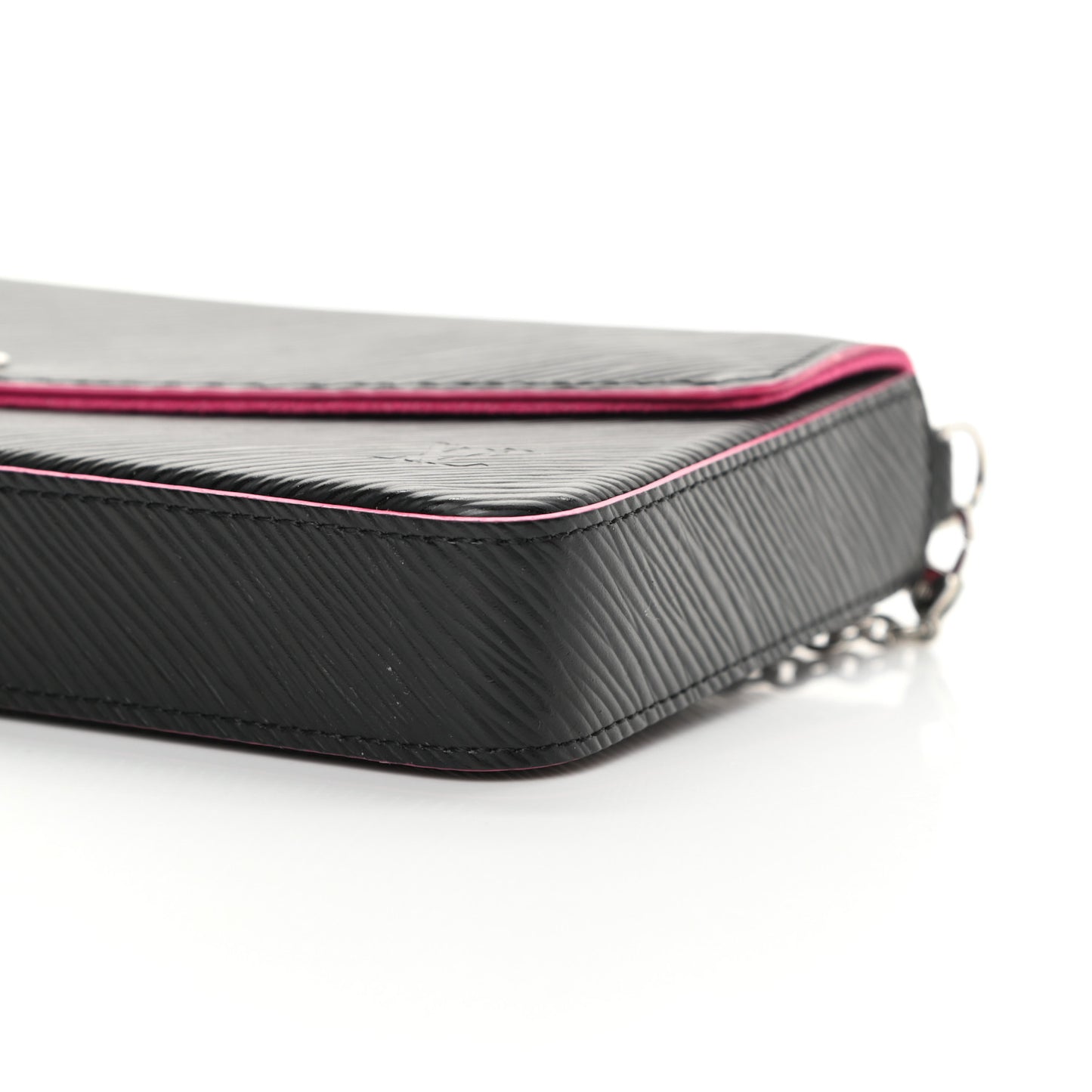 Epi Pochette Felicie Black Hot Pink