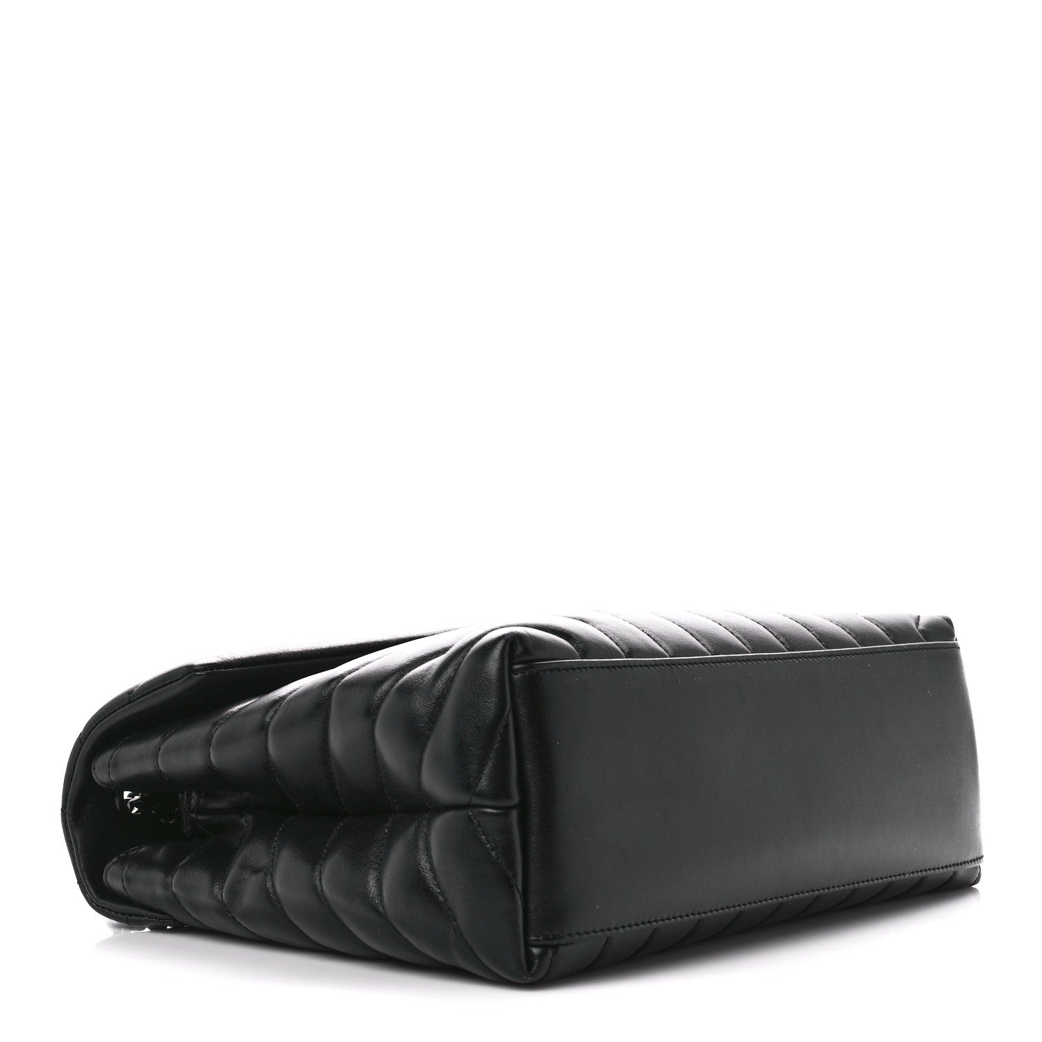 Saint Laurent Calfskin Y Quilted Monogram Monochrome Medium Loulou Chain Satchel Black 4 of 12