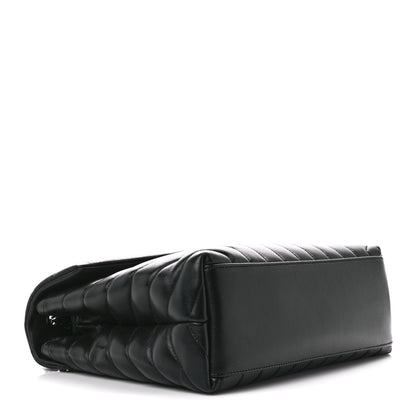 Saint Laurent Calfskin Y Quilted Monogram Monochrome Medium Loulou Chain Satchel Black 4 of 12