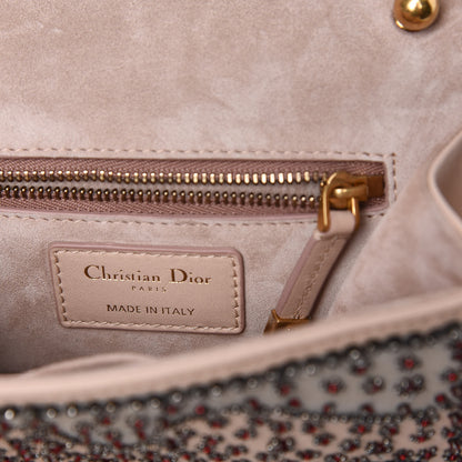 Christian Dior Calfskin Beaded Mini Dioraddict Flap Bag Beige 8 of 12