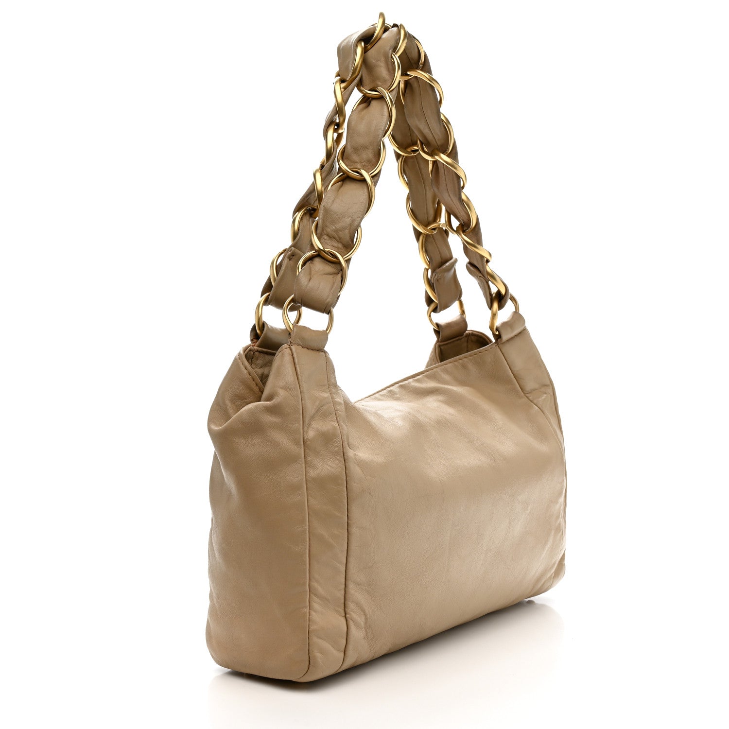 Chanel Lambskin Small Olsen Shoulder Bag Beige 3 of 10