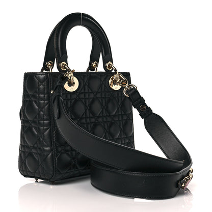 Christian Dior Lambskin Cannage Small Lucky Badges My Lady Dior Black 2 of 9