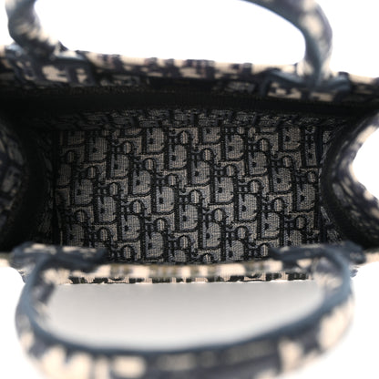 Christian Dior Oblique Small Book Tote Blue Multicolor 5 of 15