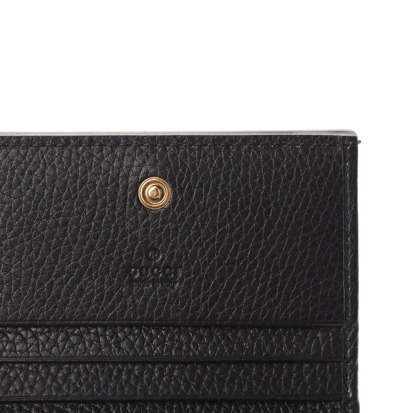 Pebbled Calfskin Animalier Card Case Black