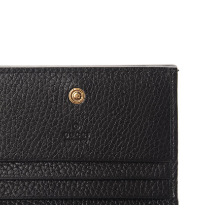 Gucci Pebbled Calfskin Animalier Card Case Black 6 of 8
