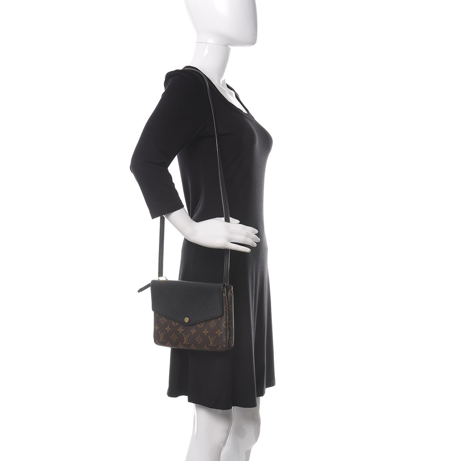 Louis Vuitton Monogram Twice Pochette Black 2 of 14