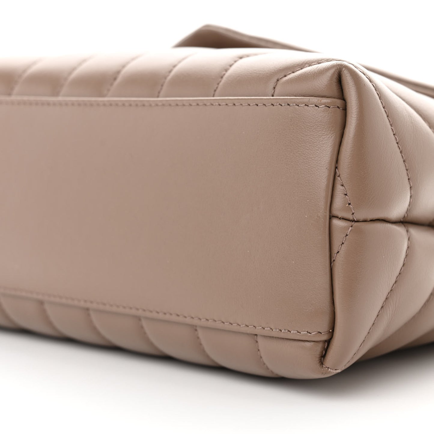 Calfskin Y Quilted Monogram Small Loulou Chain Satchel Taupe
