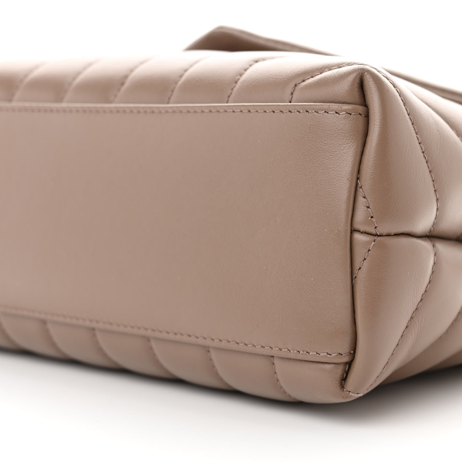 Saint Laurent Calfskin Y Quilted Monogram Small Loulou Chain Satchel Taupe 10 of 12
