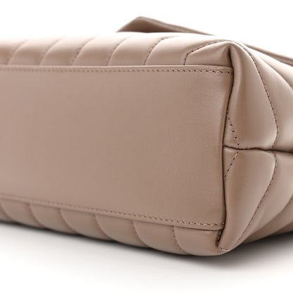 Saint Laurent Calfskin Y Quilted Monogram Small Loulou Chain Satchel Taupe 10 of 12