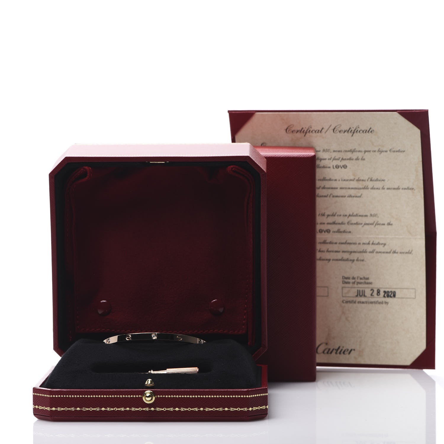 Cartier 18K Pink Gold 6 Diamond Small LOVE Bracelet 16 7 of 7