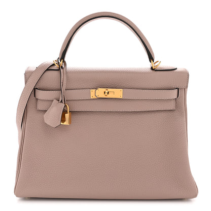 Hermes Taurillon Clemence Kelly Retourne 32 Glycine 1 of 12