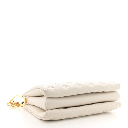 Louis Vuitton Lambskin Embossed Monogram Coussin PM Beige Cream 4 of 10