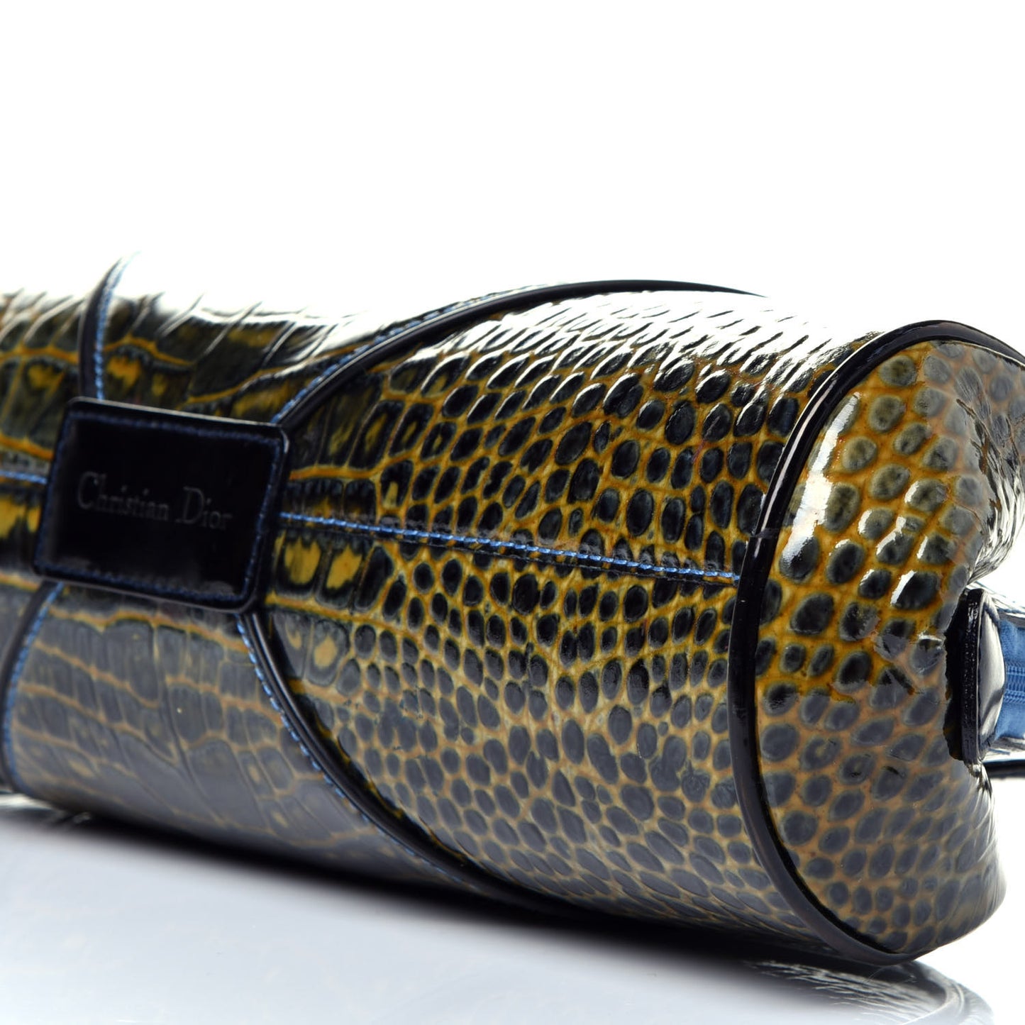 Patent Crocodile Embossed Baguette Multicolor