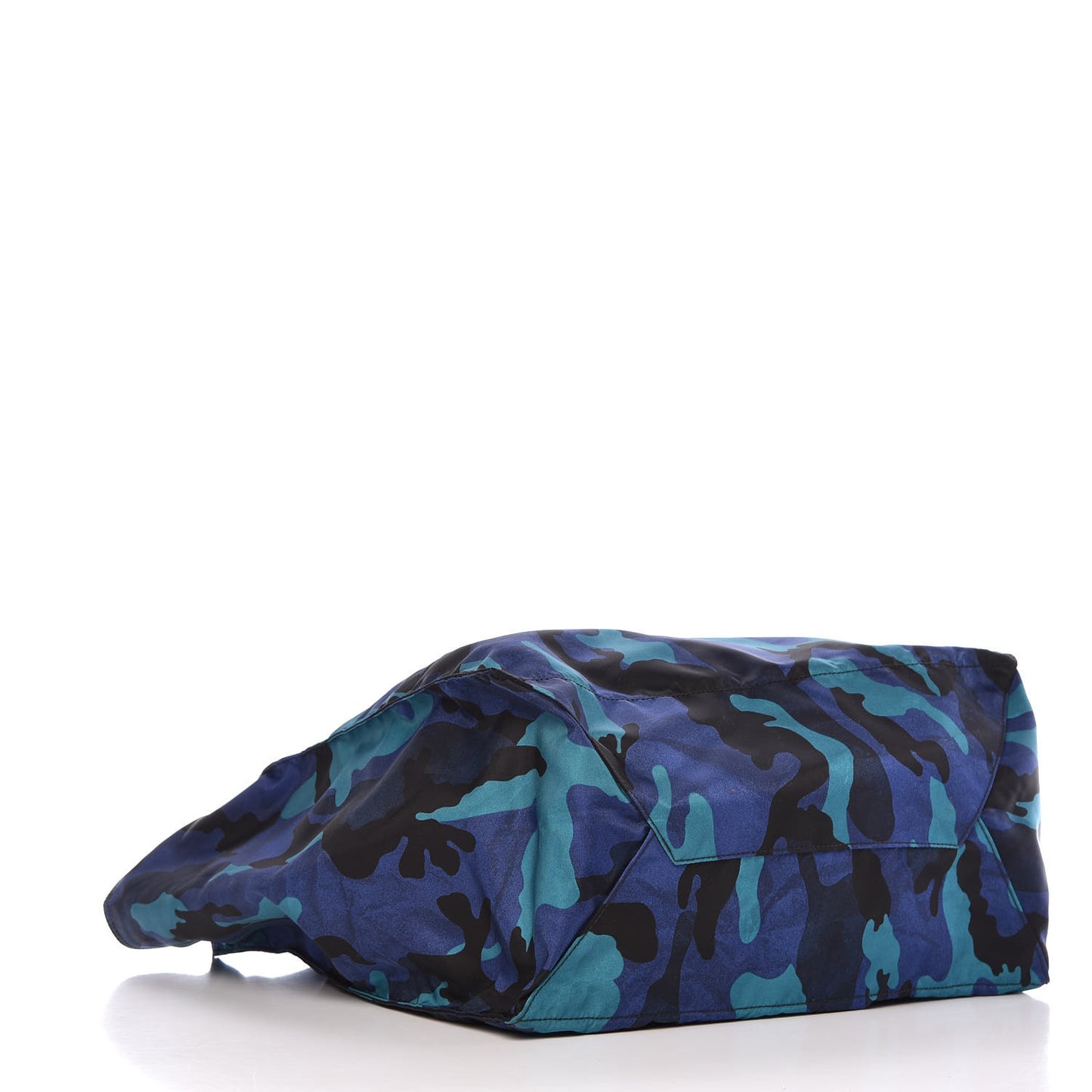 Tessuto Stampato Camouflage Shopping Tote Royal