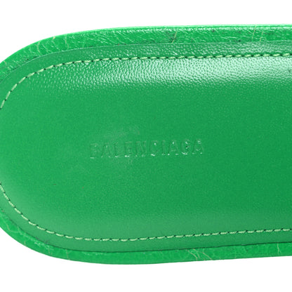 Balenciaga Agneau Arena Cagole Flat Slide Sandals 37 Vivid Green 9 of 10