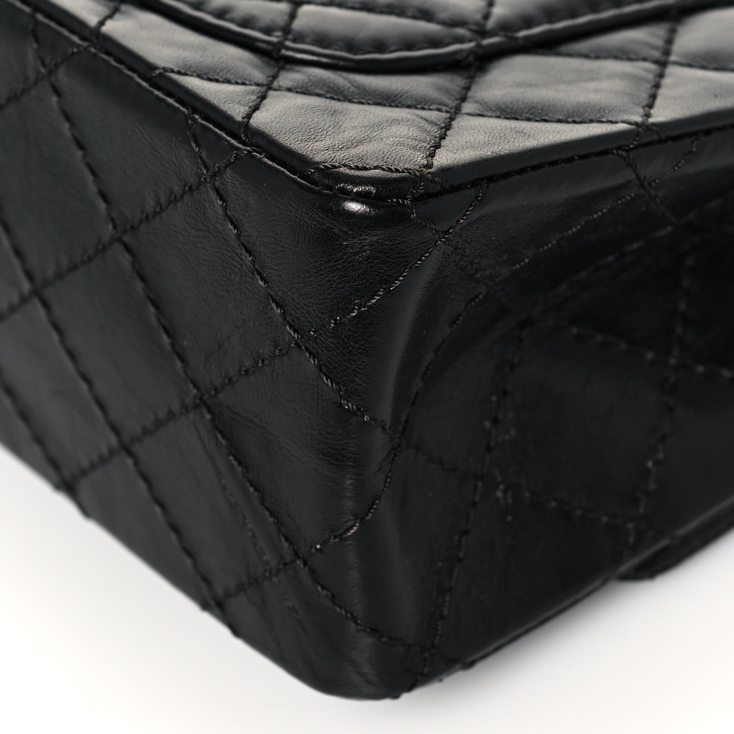 Chanel Aged Calfskin Quilted 2.55 Reissue Mini Flap Black 12 of 14