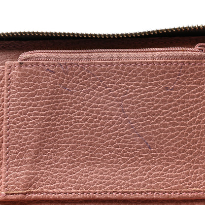 Gucci Dollar Calfskin Bi-Color Medium Swing Zip Around Wallet Grey Field Soft Pink 7 of 11