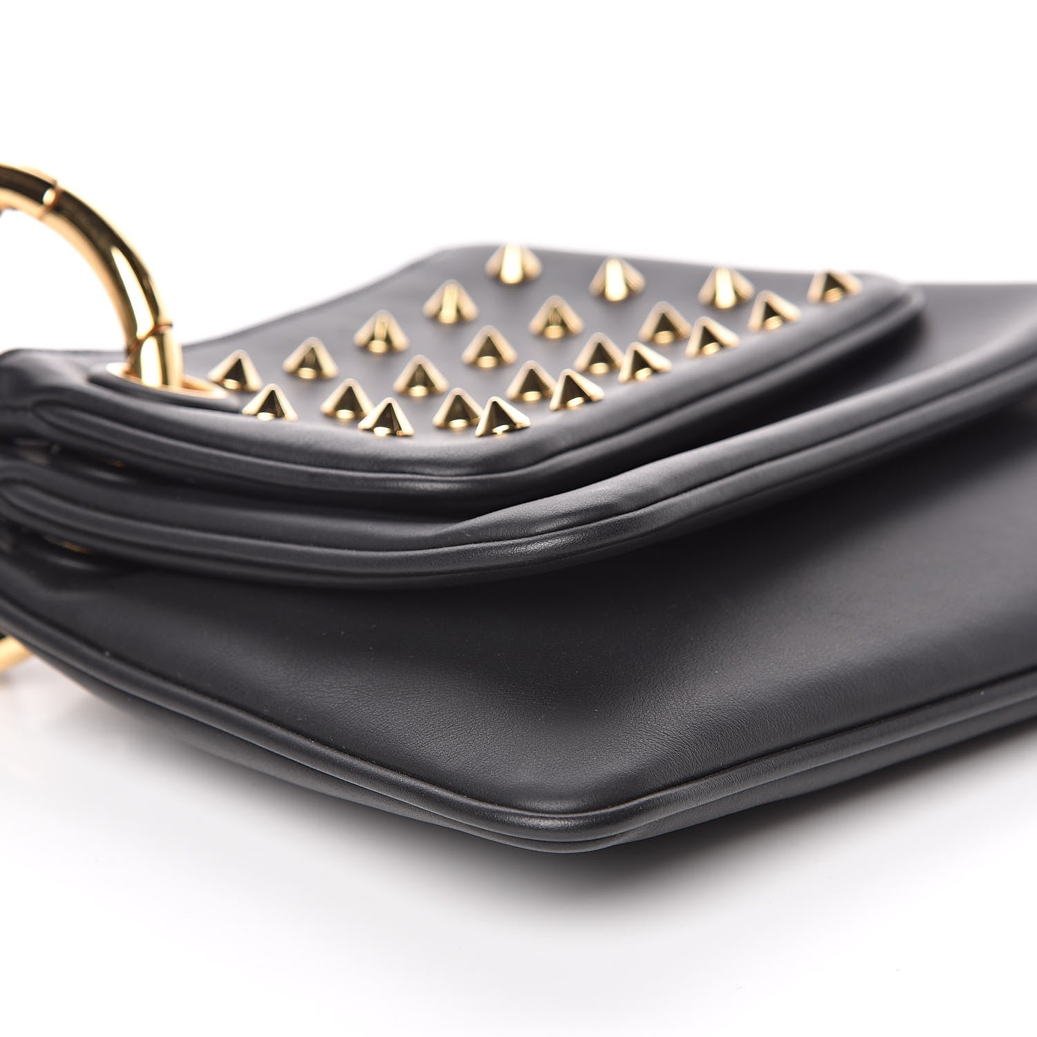 Fendi Calfskin F is Fendi Studded Triplette Pouch Set Black 8 of 9