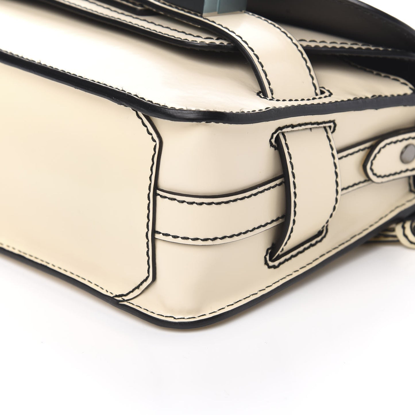 Spazzolato Mini PS11 Classic Shoulder Bag Ecru Black
