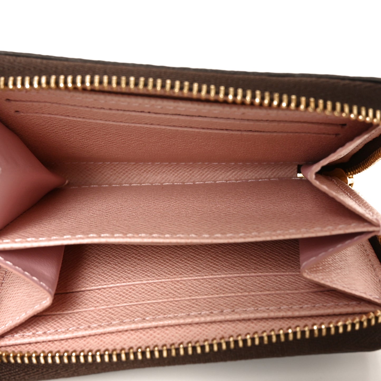 Damier Ebene Zippy Coin Purse Rose Ballerine