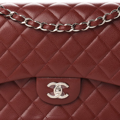 Chanel Caviar Quilted Jumbo Double Flap Red 12 of 12