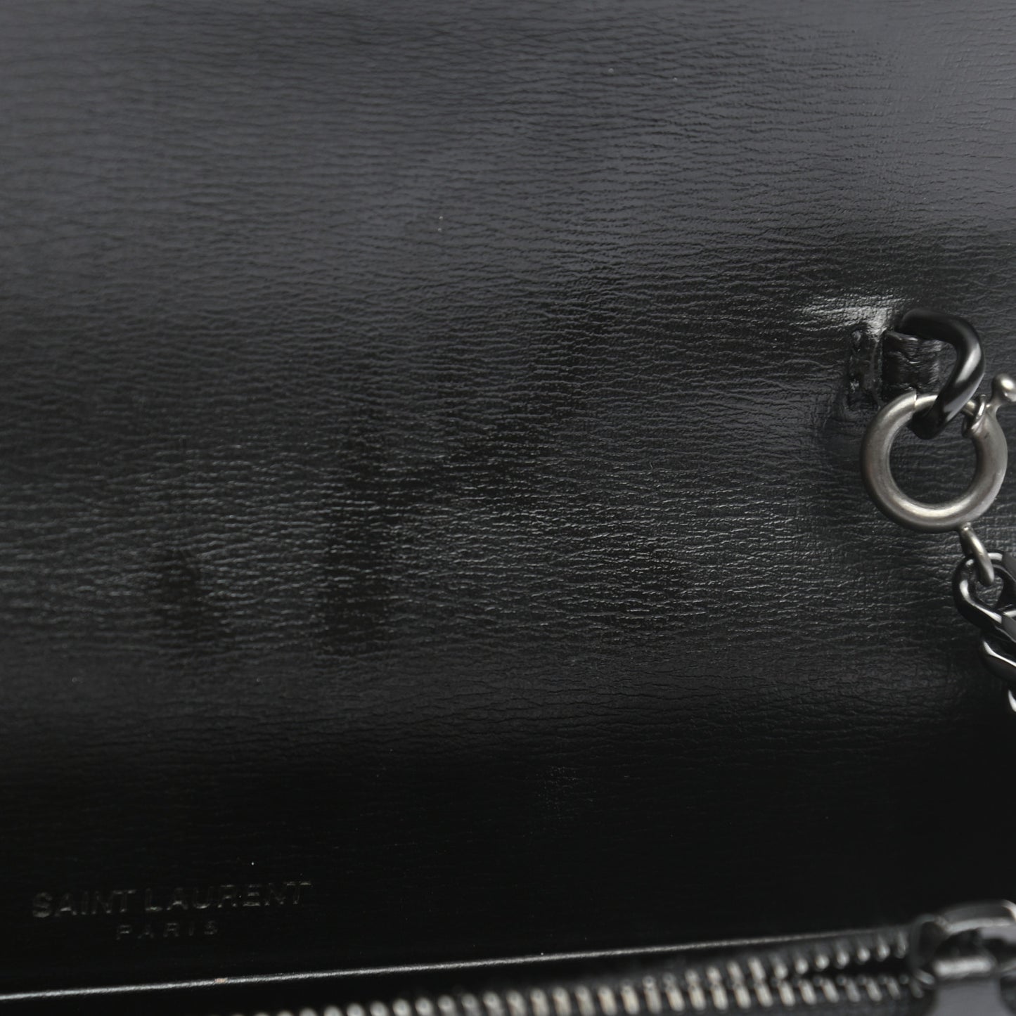 Calfskin Monogram Sunset Chain Wallet Black