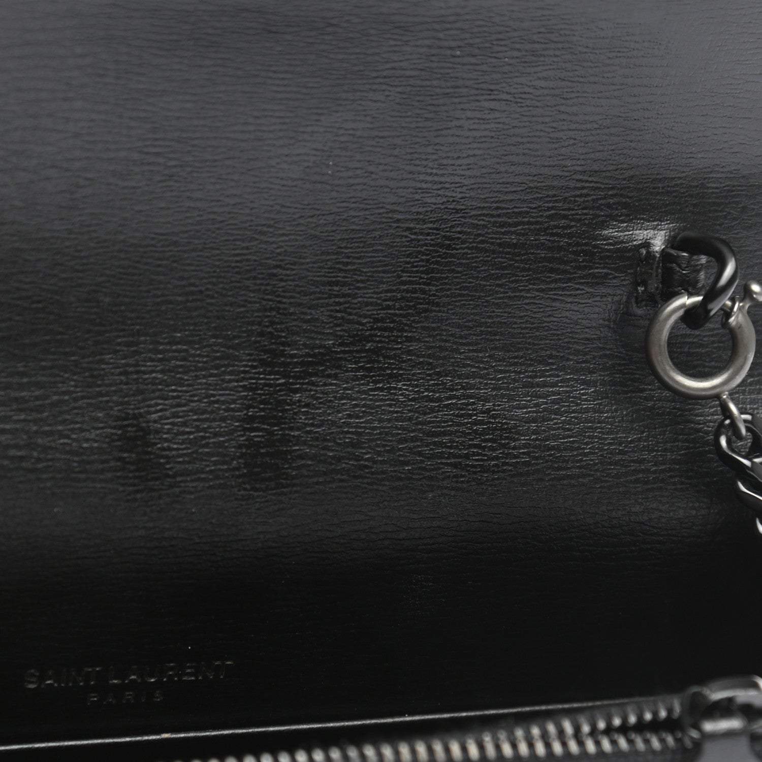 Saint Laurent Calfskin Monogram Sunset Chain Wallet Black 10 of 12