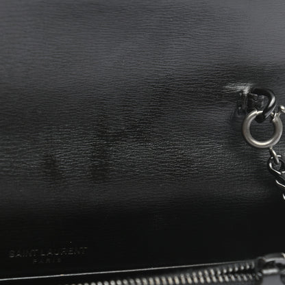 Saint Laurent Calfskin Monogram Sunset Chain Wallet Black 10 of 12