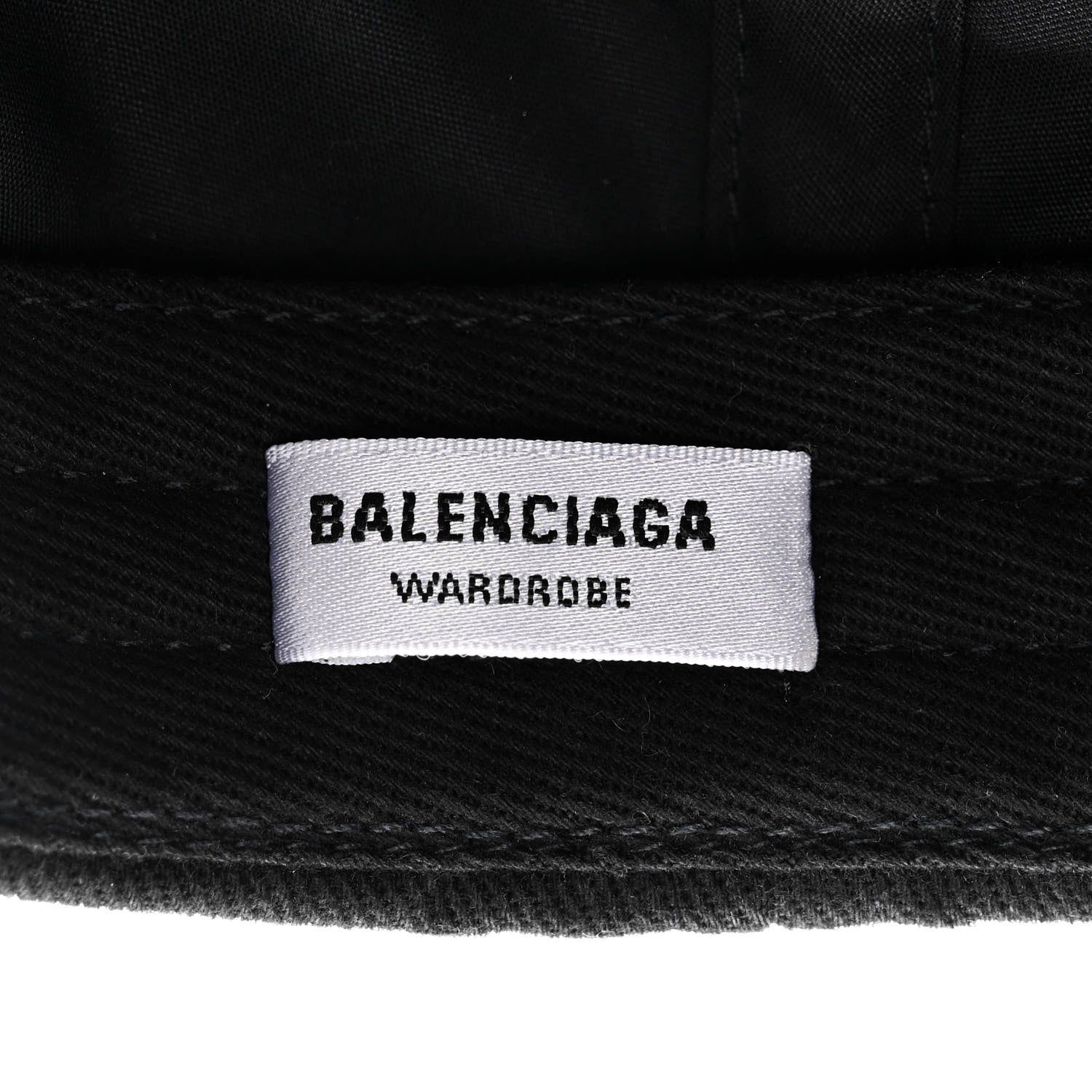 Balenciaga Cotton Logo Classic Baseball Cap 58 L Black White 8 of 10