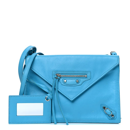Balenciaga Supple Calfskin Papier Sight Clutch Caraibes 1 of 13