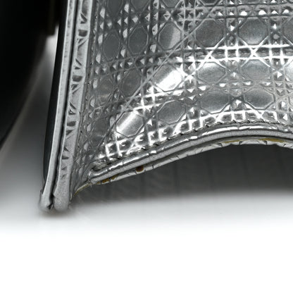 Christian Dior Metallic Patent Micro-Cannage Small Diorama Flap Bag Silver 17 of 17