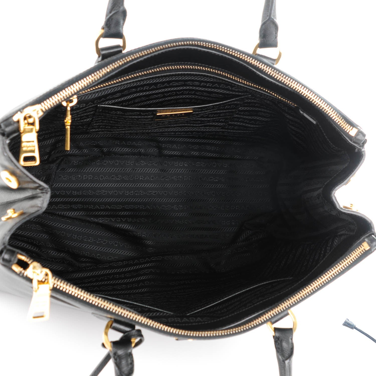 Prada Saffiano Large Galleria Double Zip Tote Black 5 of 8