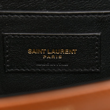 Saint Laurent Box Calfskin Monogram Medium Solferino Satchel Camel 6 of 10