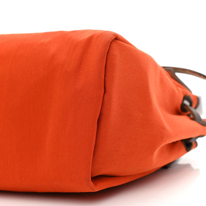Hermes Toile Vache Calfskin Herbag Cabas PM Orange Red 11 of 19