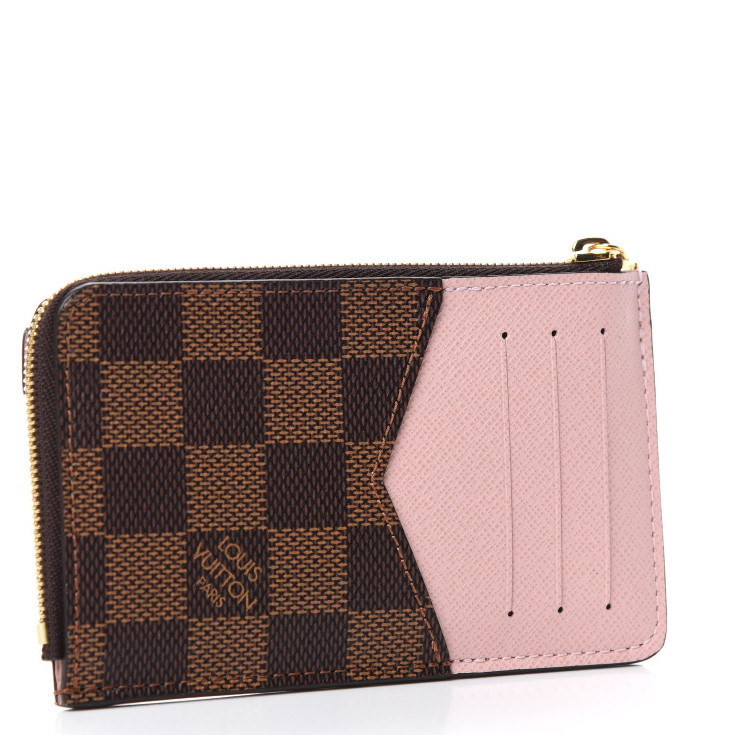 Louis Vuitton Damier Ebene Recto Verso Card Holder Rose Ballerine 3 of 7