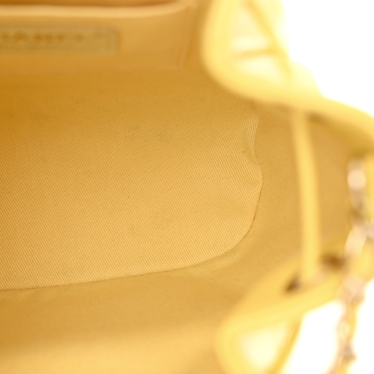Chanel Caviar Quilted CC Pocket Bucket Bag Yellow 11 of 11