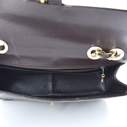 Chanel Caviar Quilted Jumbo Single Flap Brown 5 of 12