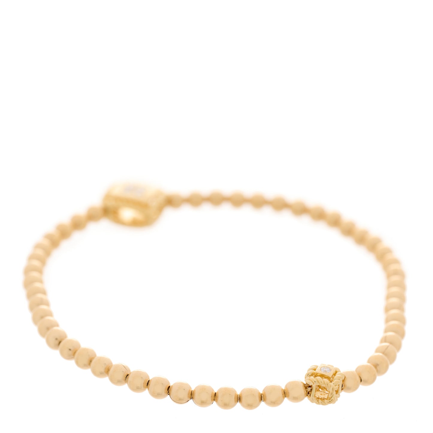 18K Yellow Gold Diamond Palazzo Ducale Station Stretch Bracelet