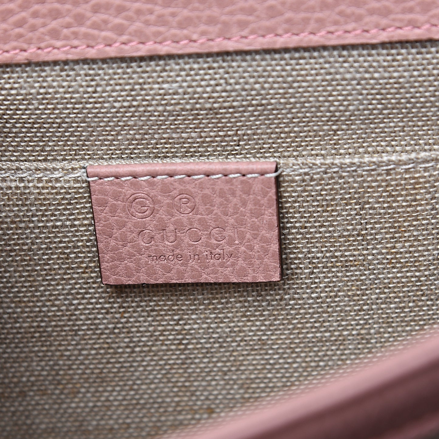 Dollar Calfskin Small Interlocking G Shoulder Bag Soft Pink