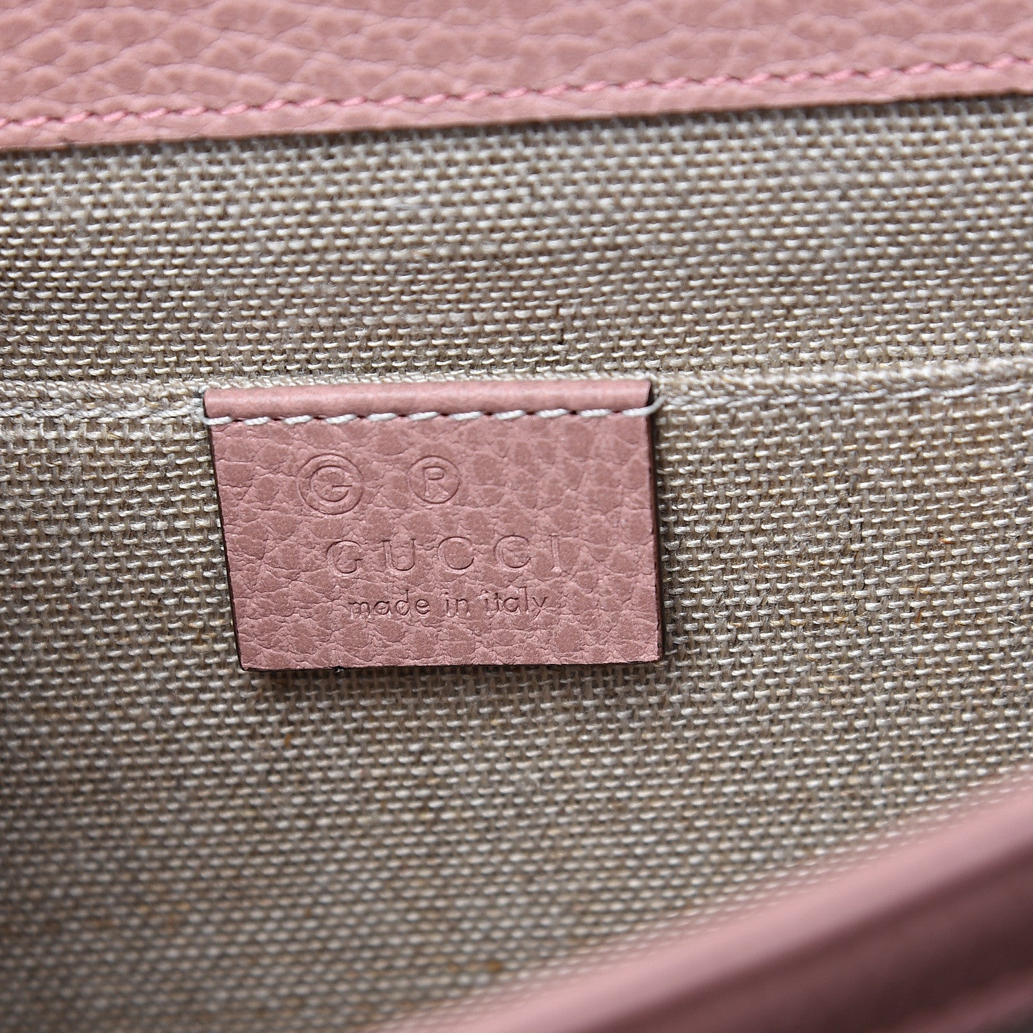 Gucci Dollar Calfskin Small Interlocking G Shoulder Bag Soft Pink 5 of 8