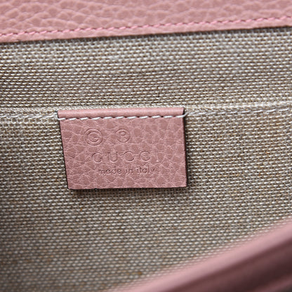 Gucci Dollar Calfskin Small Interlocking G Shoulder Bag Soft Pink 5 of 8
