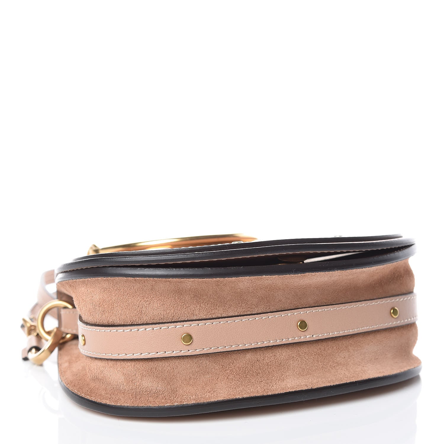 Chloe Calfskin Suede Small Nile Bracelet Bag Biscotti Beige 4 of 9