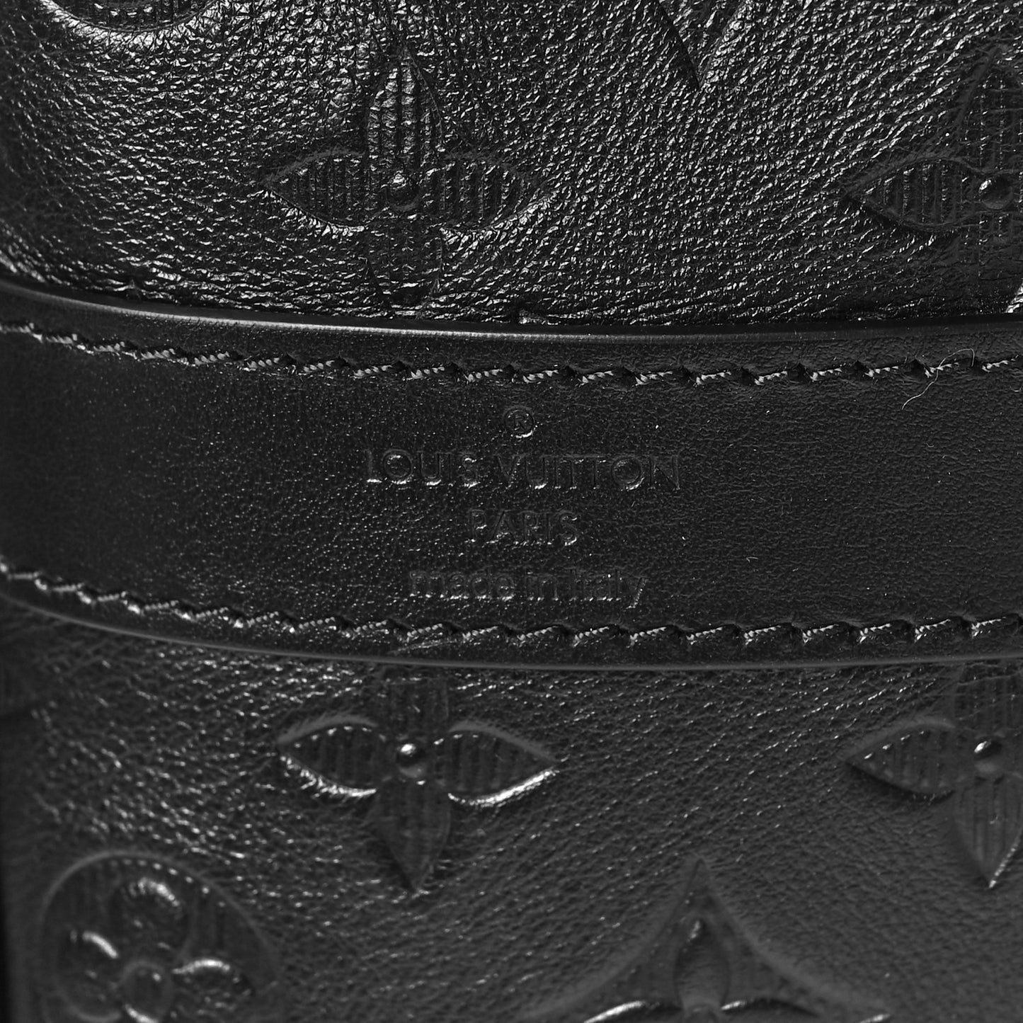 Calfskin Shadow Monogram Keepall Bandouliere 50 Black