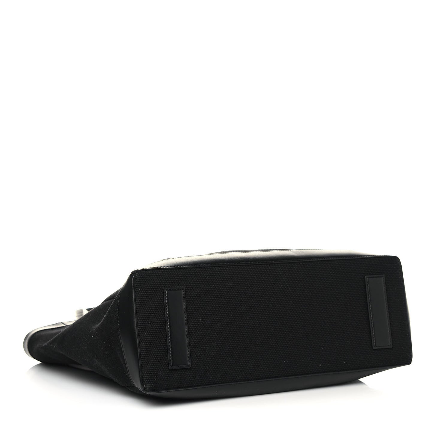 Canvas Calfskin Logo Tote Black